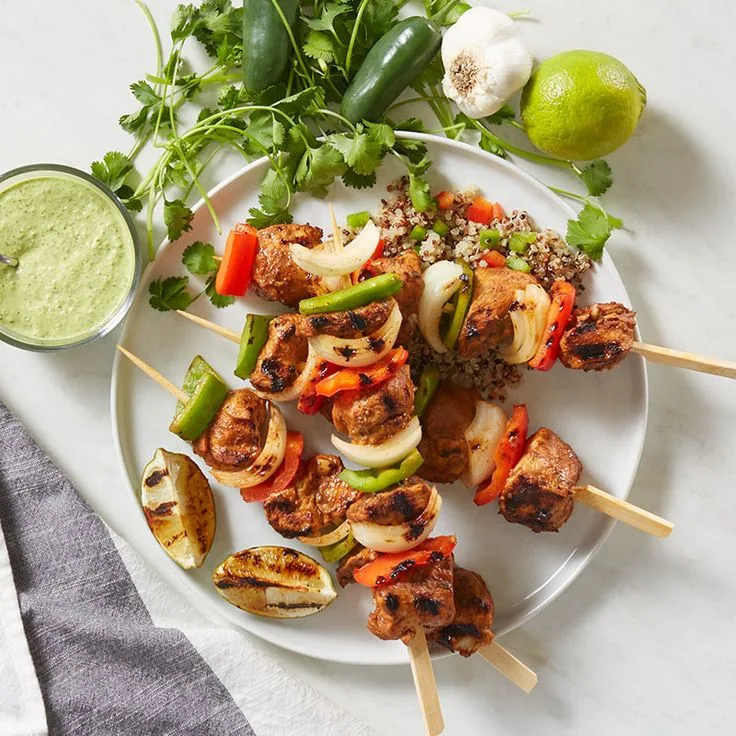 peruvian grilled chicken skewers