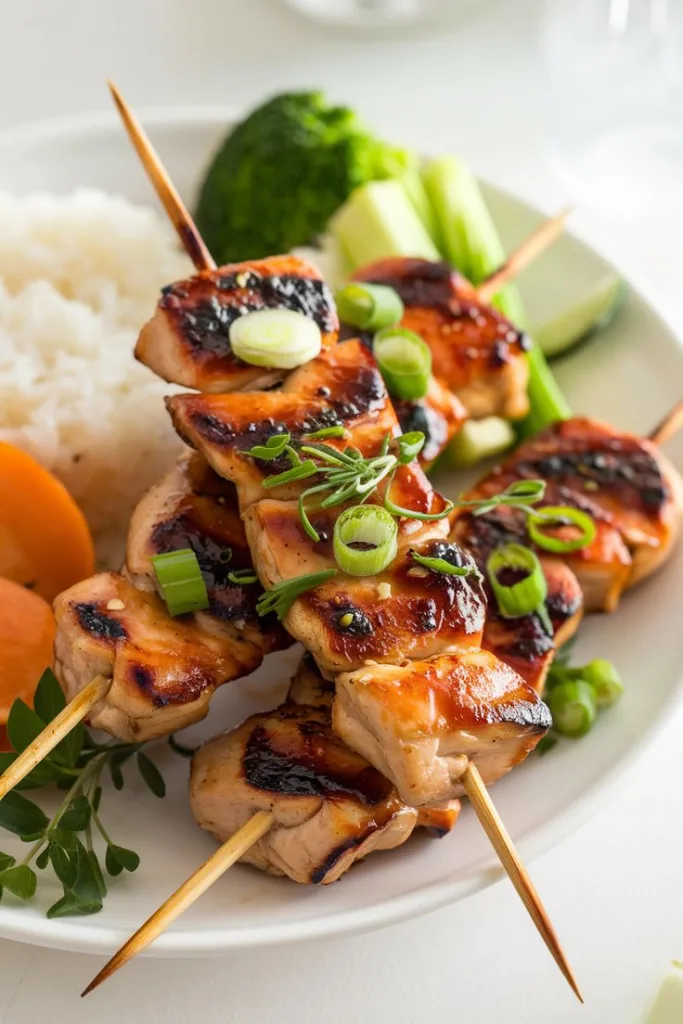 chicken skewers grilled