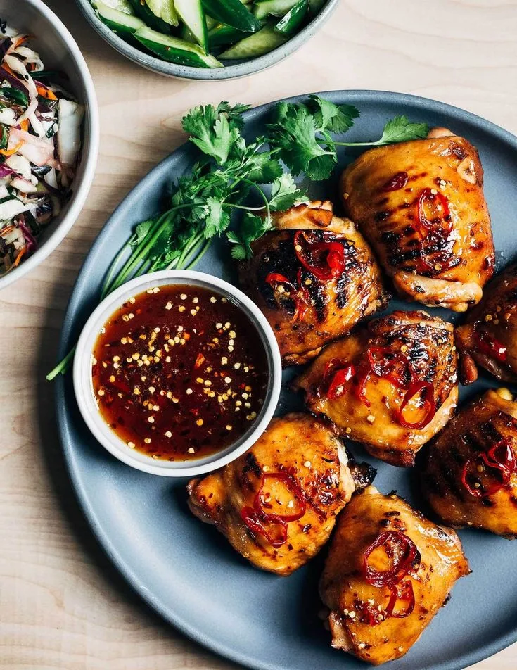 sweet grilled chicken thighs
