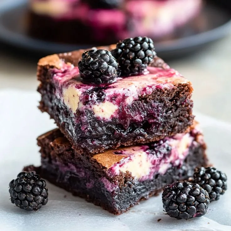 Blackberry Cheesecake Brownies