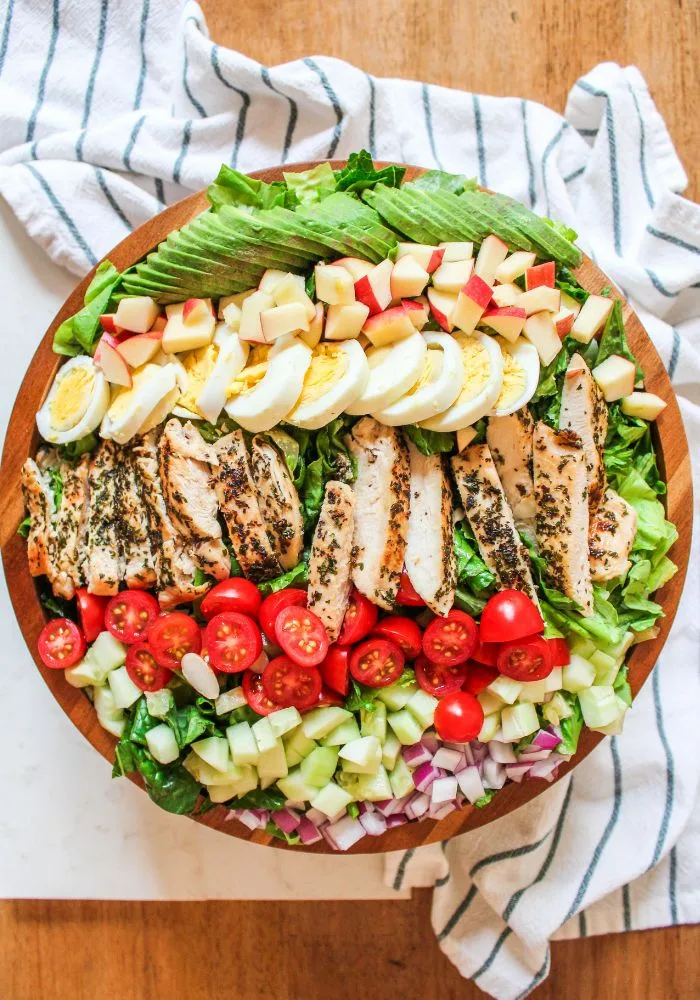 bacon avocado chicken salad with lemon vinaigrette