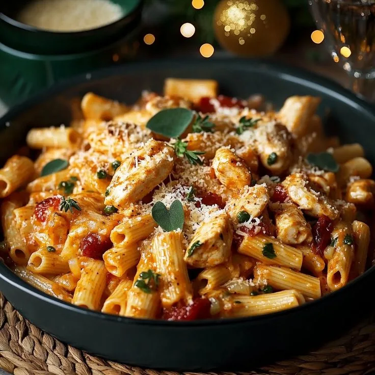 one pot chicken parmesan pasta 