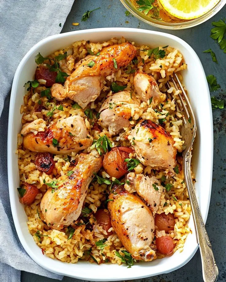 oven baked chicken and rice