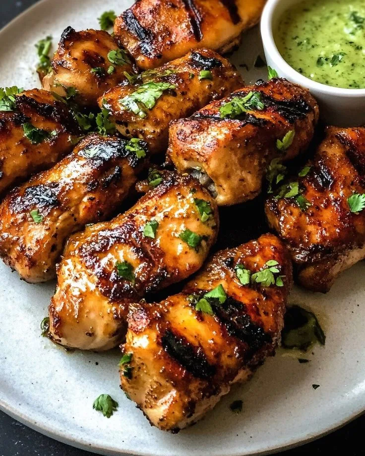 peruvian grilled chicken skewers
