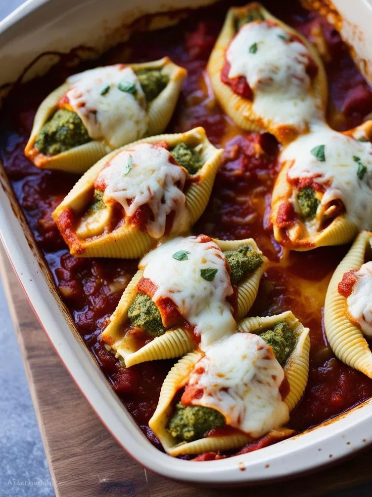 pesto chicken stuffed shells