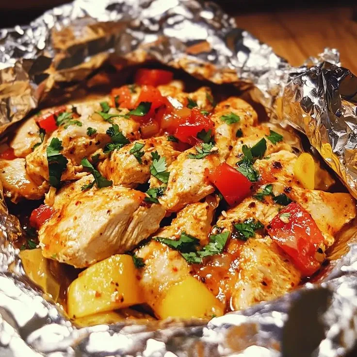 santa fe chicken foil packets