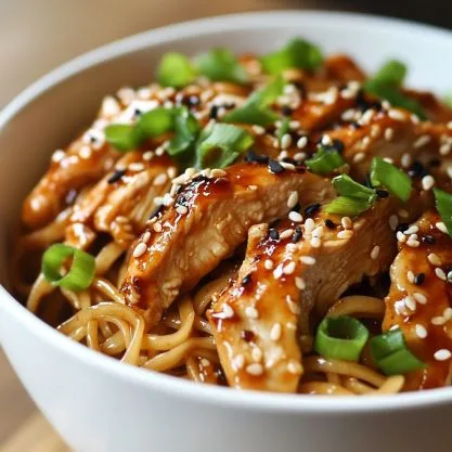 sesame chicken noodle bowls 