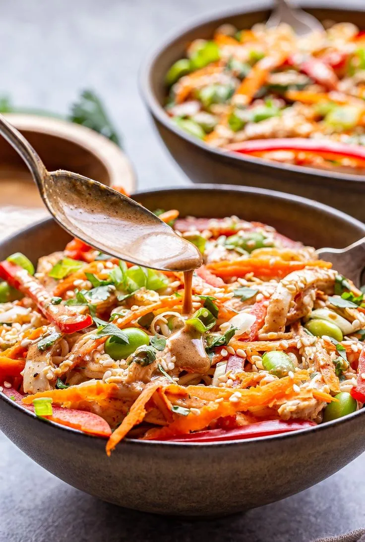 sesame chicken noodle bowls