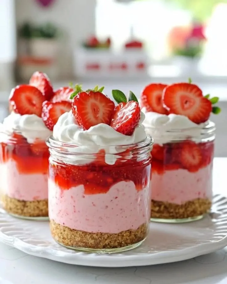 Strawberry Crunch Cheesecake Cups