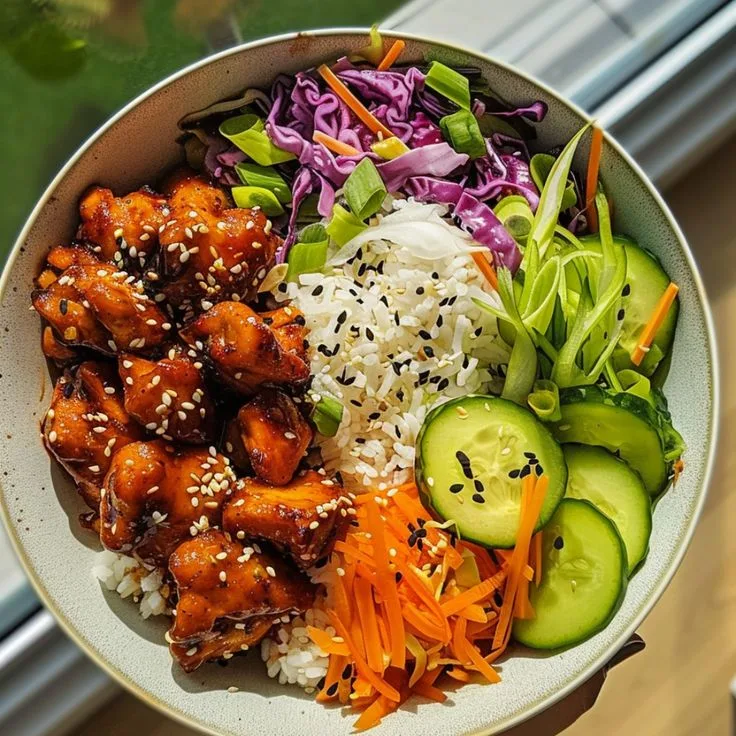sweet chili chicken and vegetables