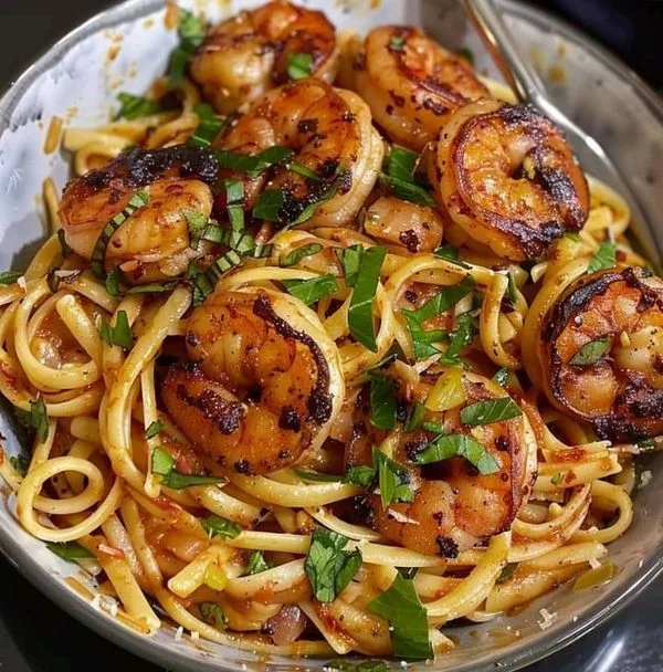 blackened shrimp cavatappi