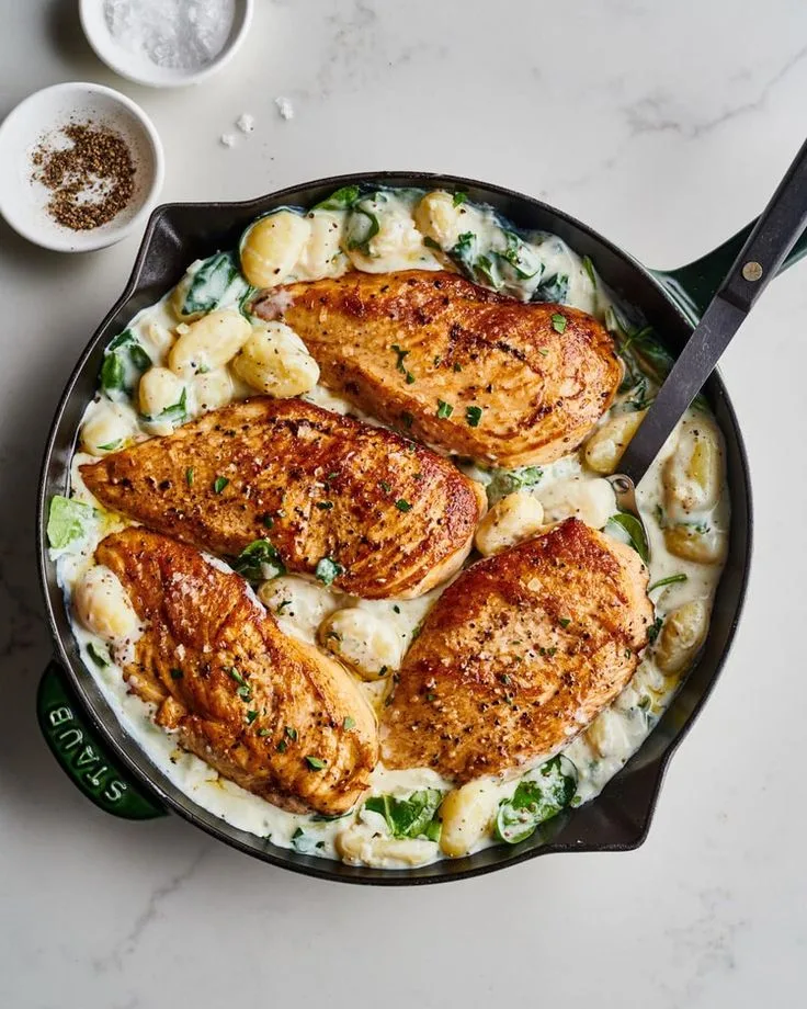 creamy chicken and gnocchi