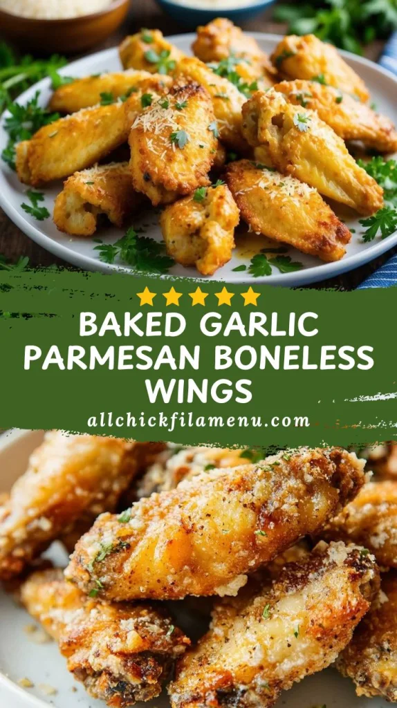 baked garlic parmesan boneless wings