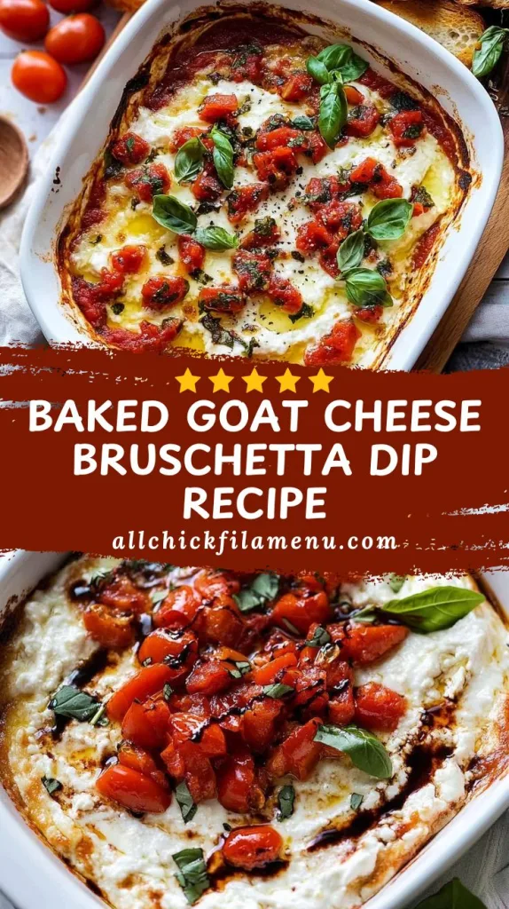 baked goat cheese bruschetta dip recipe