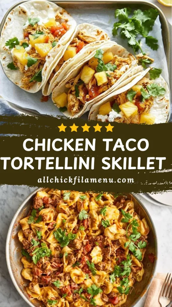 chicken taco tortellini skillet