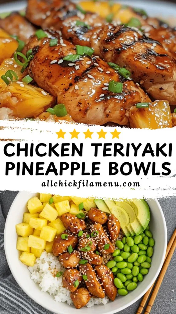 chicken teriyaki pineapple bowls