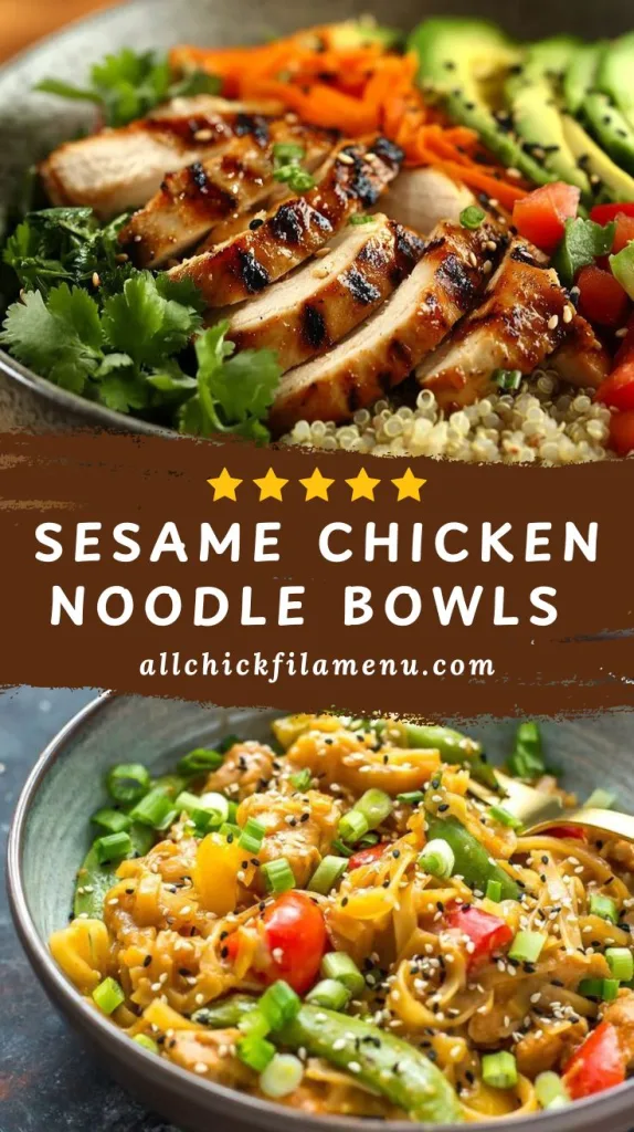 sesame chicken noodle bowls 