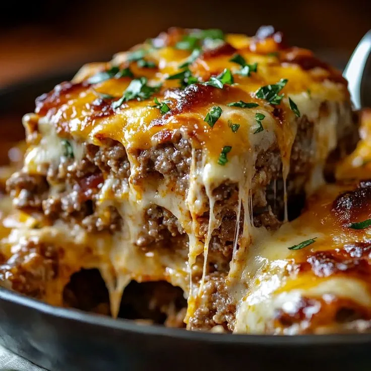 cheesy loaded meatloaf casserole