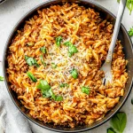 ground beef orzo