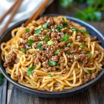 ground beef mongolian noodles