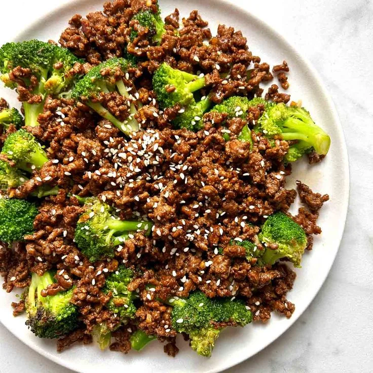 ground beef and broccoli 