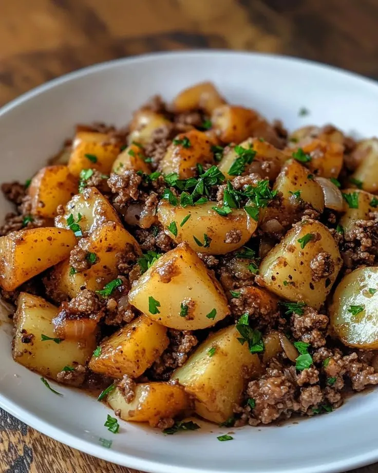 ground beef and potatoes skillet